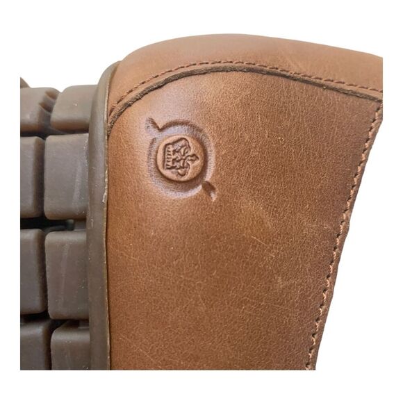 Women's BORN Sebra Slip On Shoes Size 6.5 US Soft Leather Camel Brown Stretch - Picture 6 of 10